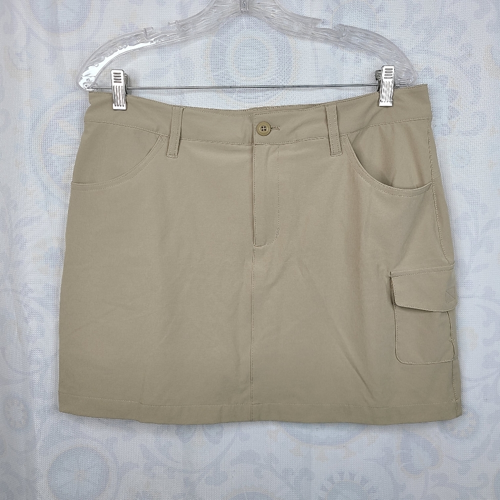 Eddie Bauer tan cargo skort women's size 12 active hiking golf